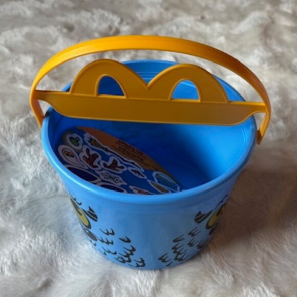 McDonald's Halloween Trick or Treat Blue Boo Bucket with Stickers 2024 New - Picture 4 of 10